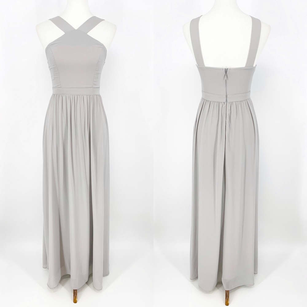 Lulu's Air of Romance Grey Maxi Dress Bridesmaid - Picture 2 of 6